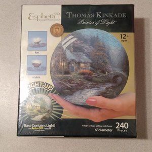Light-up, 3-D puzzle, Thomas Kinkade puzzle ball 6" NEW from 2006